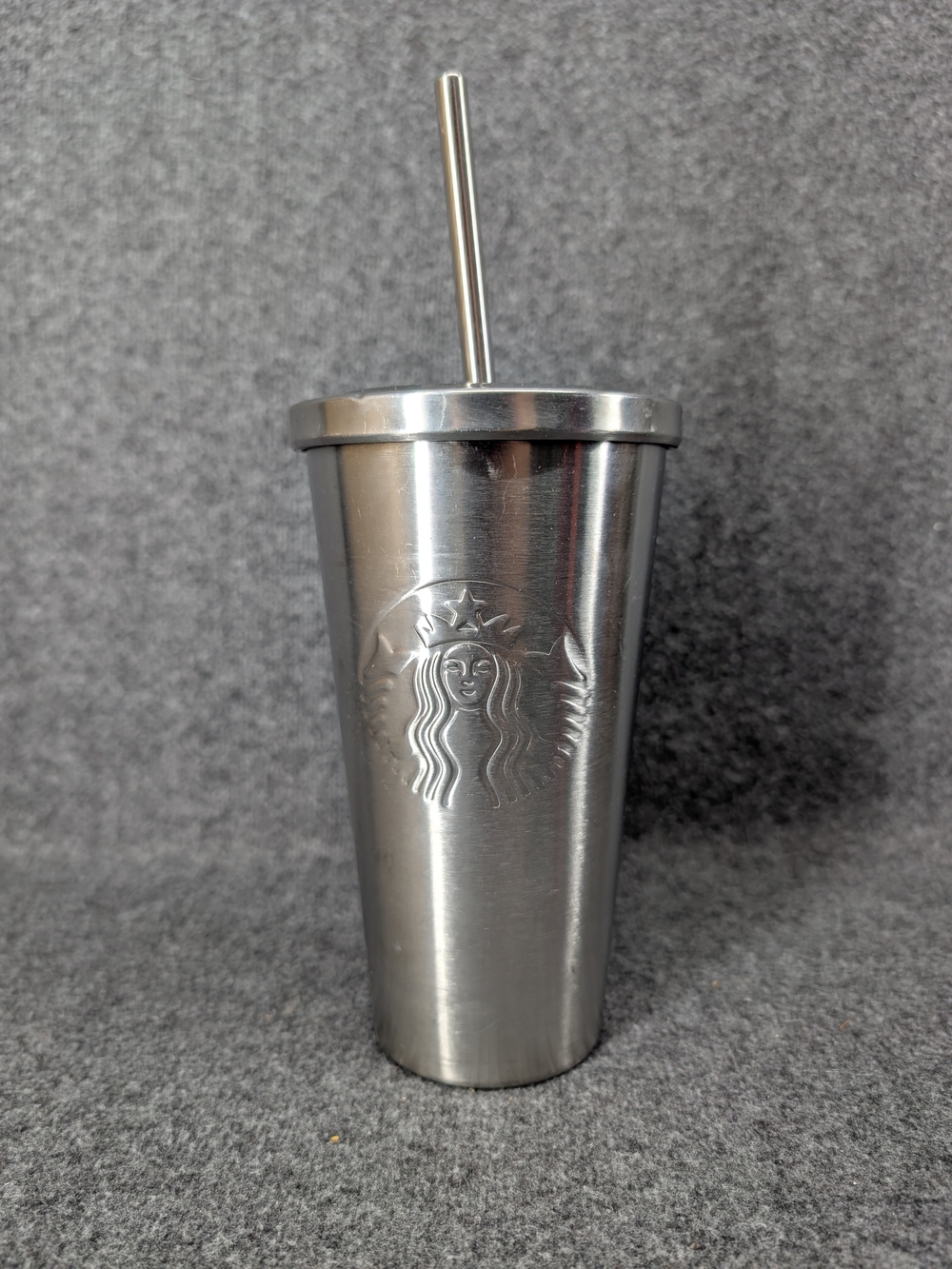 Starbucks Stainless Steel Silver Reusable Tumbler with Straw